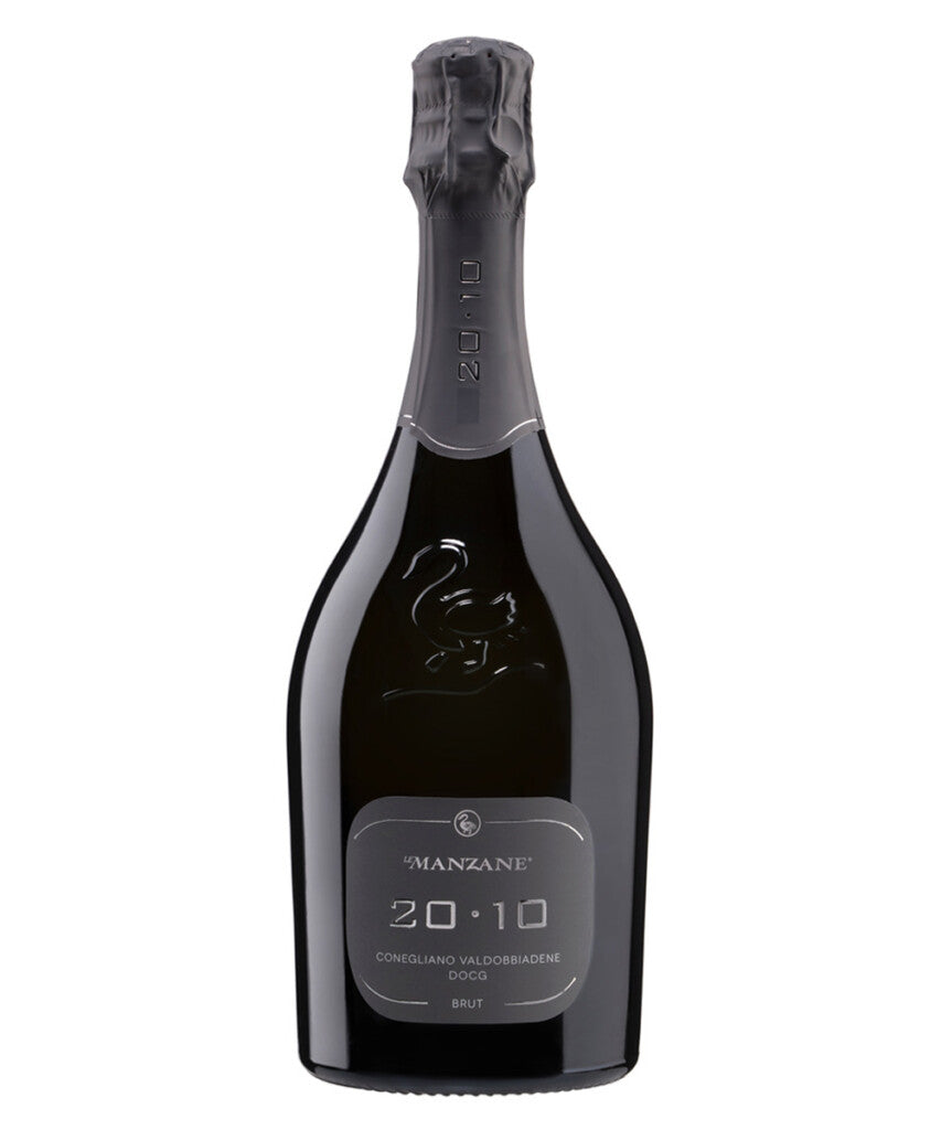 A bottle of Prosecco DOCG Brut 20.10, Prosecco Superiore Valdobbiadene, 0,75 l, Le Manzane, Prosecco World