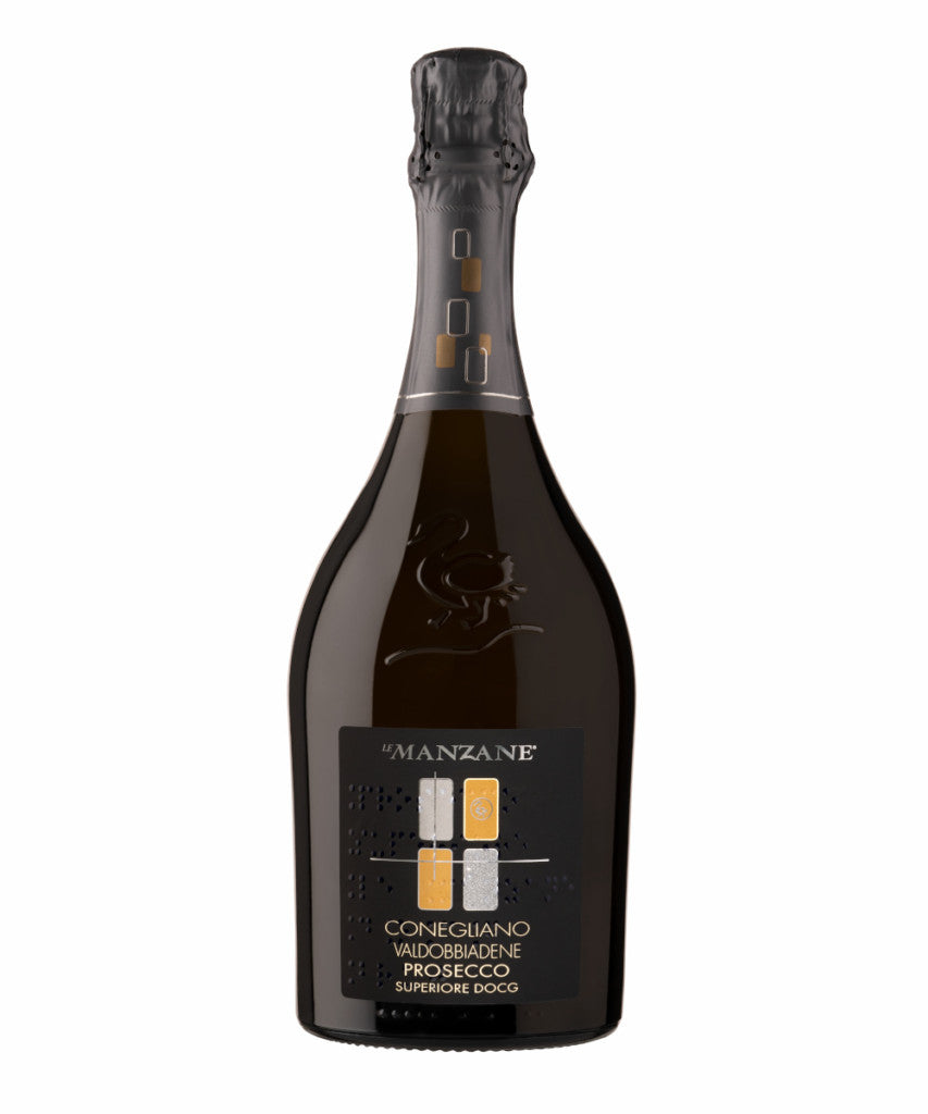 A bottle of Prosecco DOCG Brut, Prosecco Superiore Valdobbiadene, 0,75 l, Le Manzane, Prosecco World