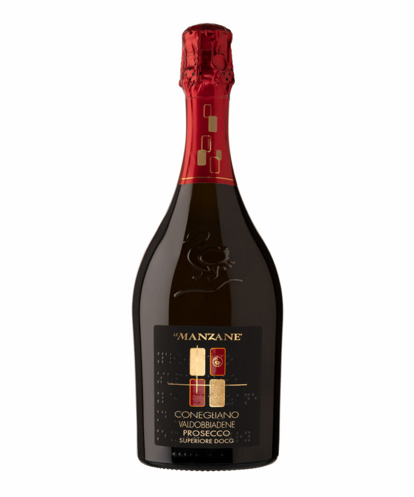 A bottle of Prosecco DOCG Extra Dry, Prosecco Superiore Valdobbiadene, 0,75 l, Le Manzane, Prosecco World